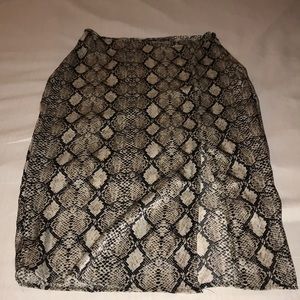 Snake Print Skirt